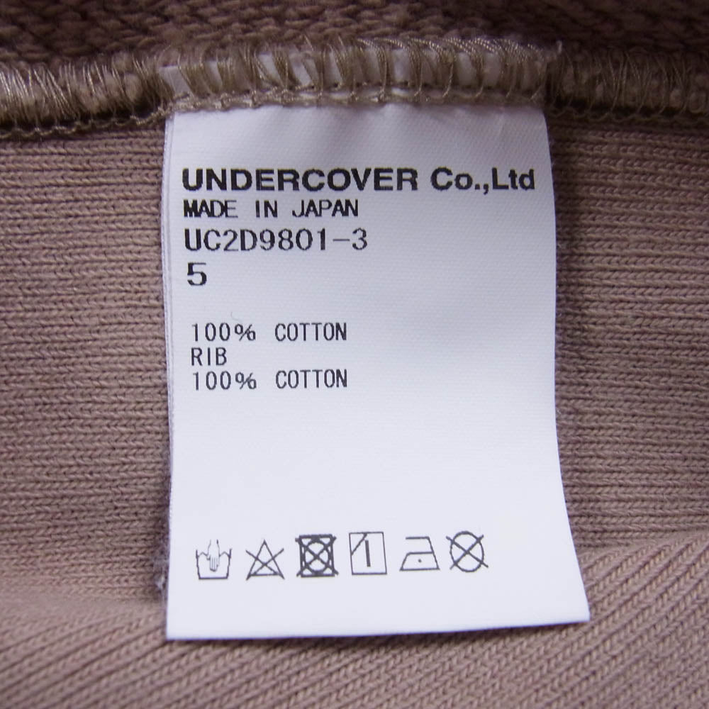 UNDERCOVER アンダーカバー 24AW UC2D9801-3 プリント プルオーバー スウェット トレーナー ライトブラウン系 5【中古】