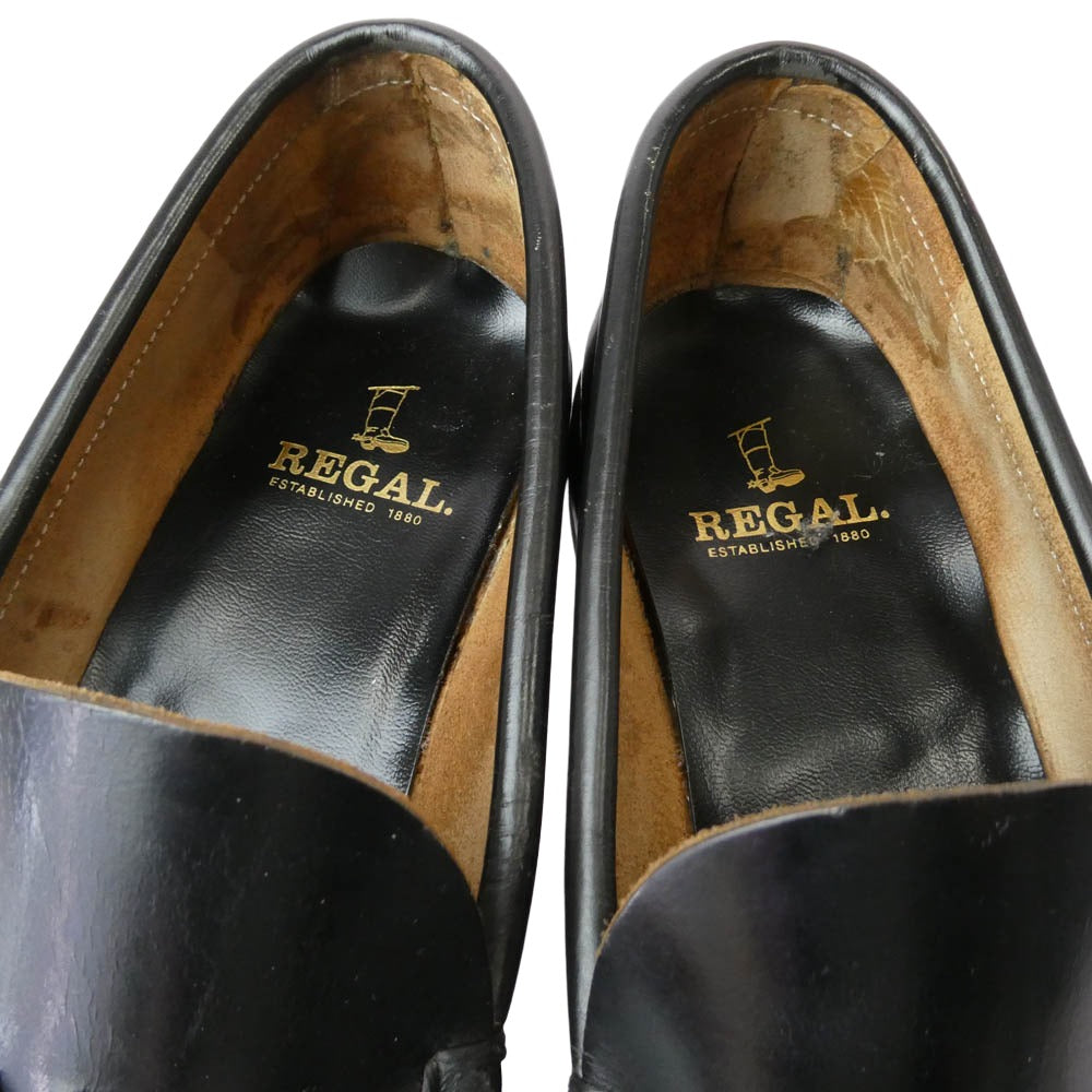 REGAL リーガル レザー タッセルローファー ブラック系【中古】