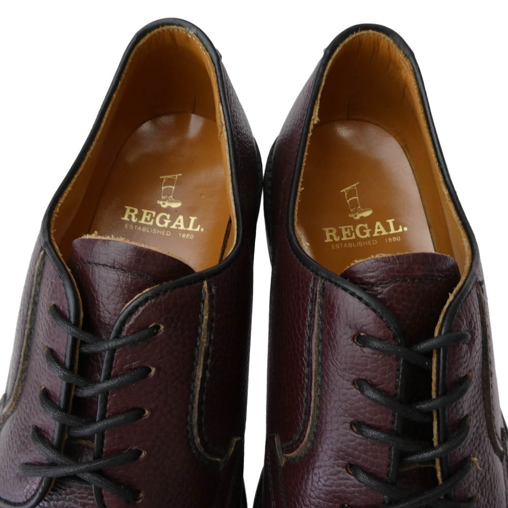 REGAL リーガル 2509 プレーントゥ レザー ドレスシューズ ブラウン系 25.5cm【中古】
