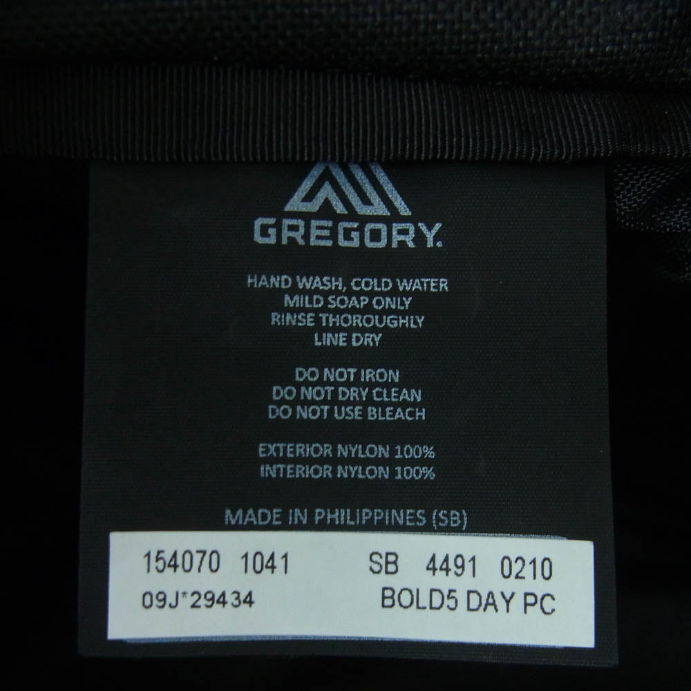GREGORY グレゴリー 154070 1041 BOLD5 DAY PC ボールド デイパック バックパック リュック バッグ ブラック系【美品】【中古】