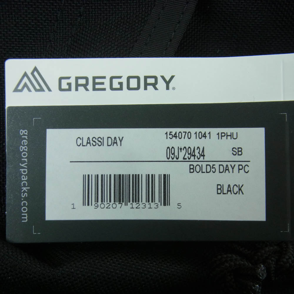 GREGORY グレゴリー 154070 1041 BOLD5 DAY PC ボールド デイパック バックパック リュック バッグ ブラック系【美品】【中古】