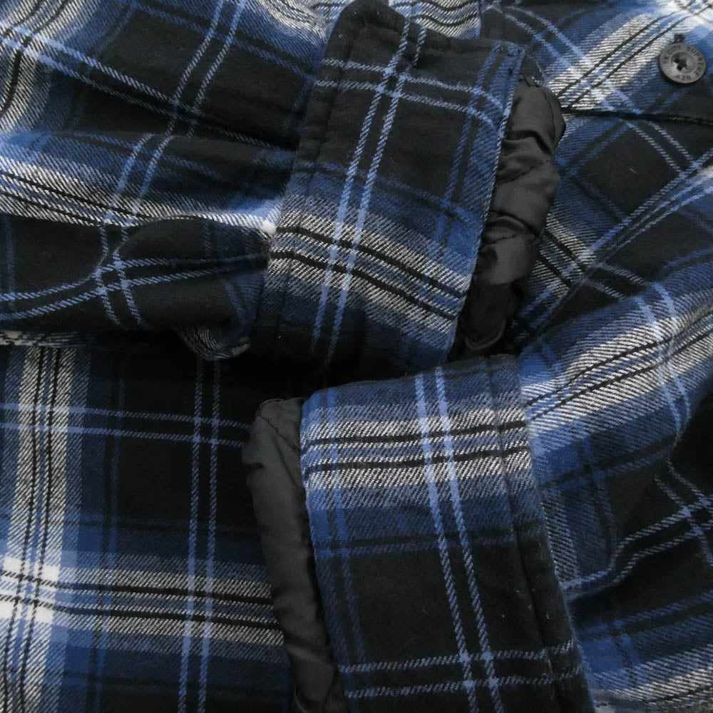 Supreme シュプリーム 25AW Lined Zip Up Hooded Flannel Shirt ラインド ジップ アップ フード フランネル シャツ フーディー パーカー ブルー系 マルチカラー系 S【中古】