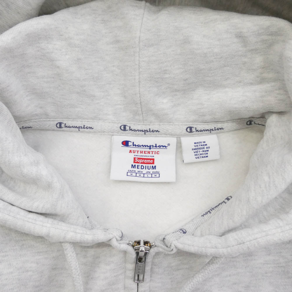 Supreme シュプリーム 24SS Zip Up Hooded Sweatshirt アーチロゴ ジップ アップ フーデッド スウェットシャツ パーカー グレー系 M【中古】