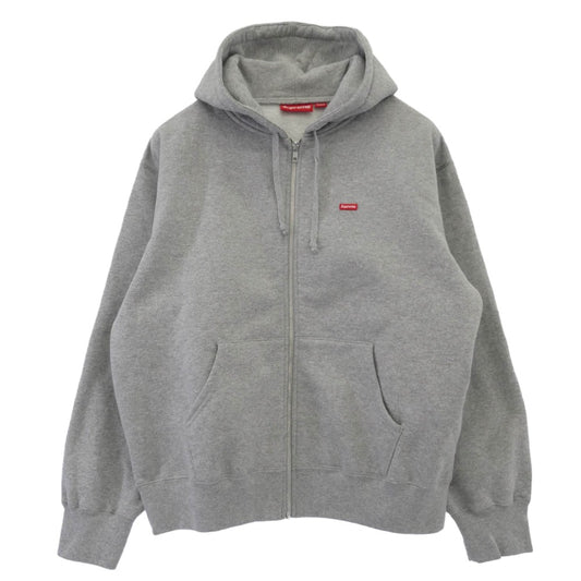 Supreme シュプリーム 25SS Small Box Zip Up Hooded Sweatshirt スモール ボックス ジップ アップ フーディー スウェットシャツ パーカー グレー系 M【美品】【中古】