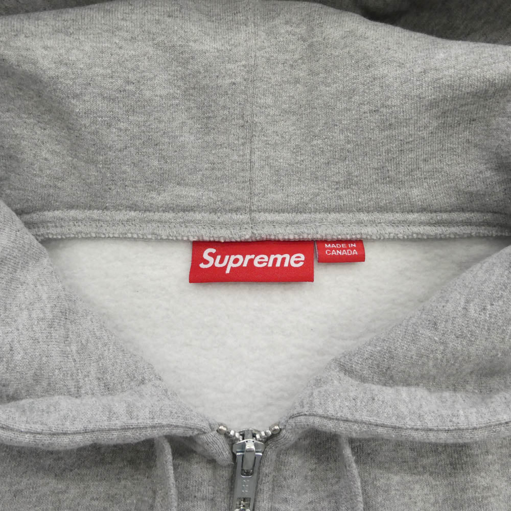 Supreme シュプリーム 25SS Small Box Zip Up Hooded Sweatshirt スモール ボックス ジップ アップ フーディー スウェットシャツ パーカー グレー系 M【美品】【中古】