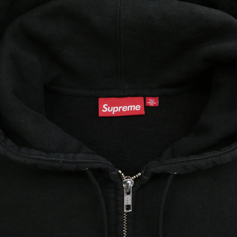 Supreme シュプリーム 25SS x Damien Hirst Zip Up Hooded Sweatshirt ダミアン ハースト ジップアップ フーデッド スウェットシャツ フーディー パーカー ブラック系 M【中古】