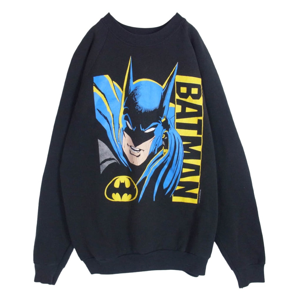 ヴィンテージ 80s フルーツオブザルーム バットマン スウェット トレーナー ブラック系 XL【中古】