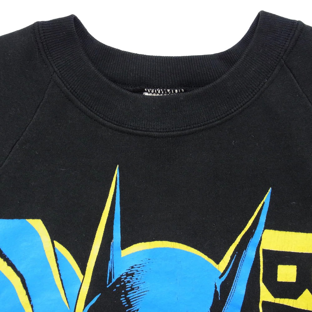 ヴィンテージ 80s フルーツオブザルーム バットマン スウェット トレーナー ブラック系 XL【中古】