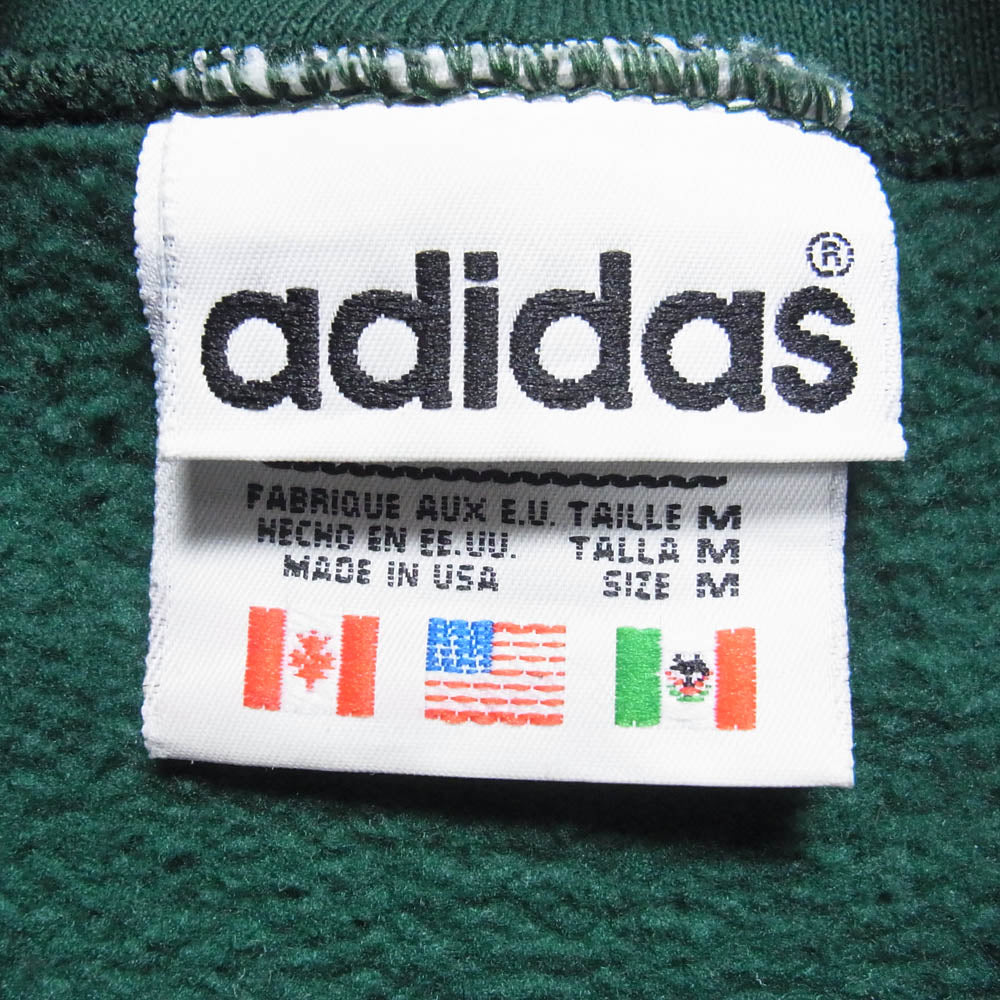 adidas アディダス 90s USA製 タートルネック スウェット トレーナー グリーン系 M【中古】