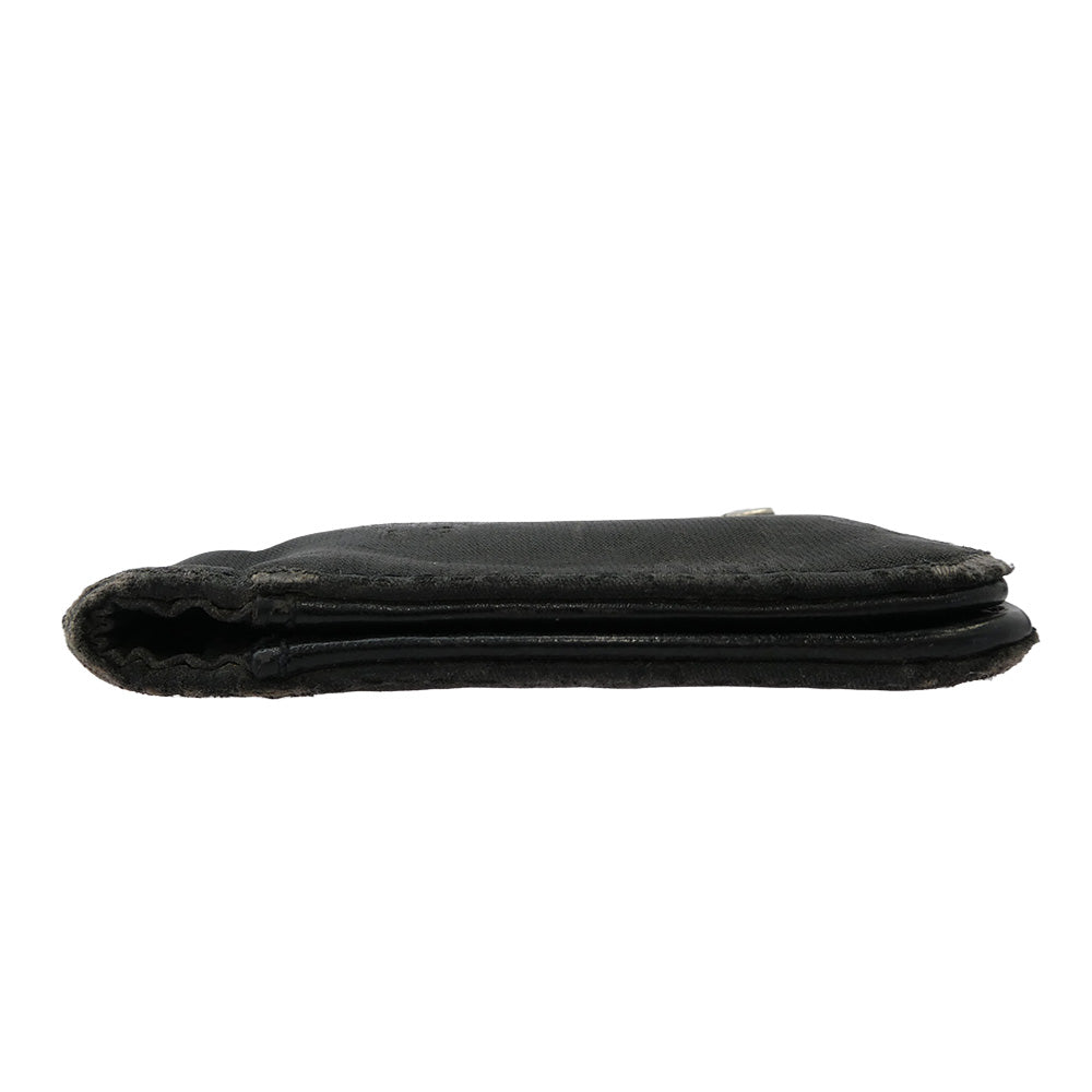 CHROME HEARTS クロムハーツ（原本無） スクロールラベル ナイロンウォレット 札入れ 長財布 ブラック系 シルバー系【中古】