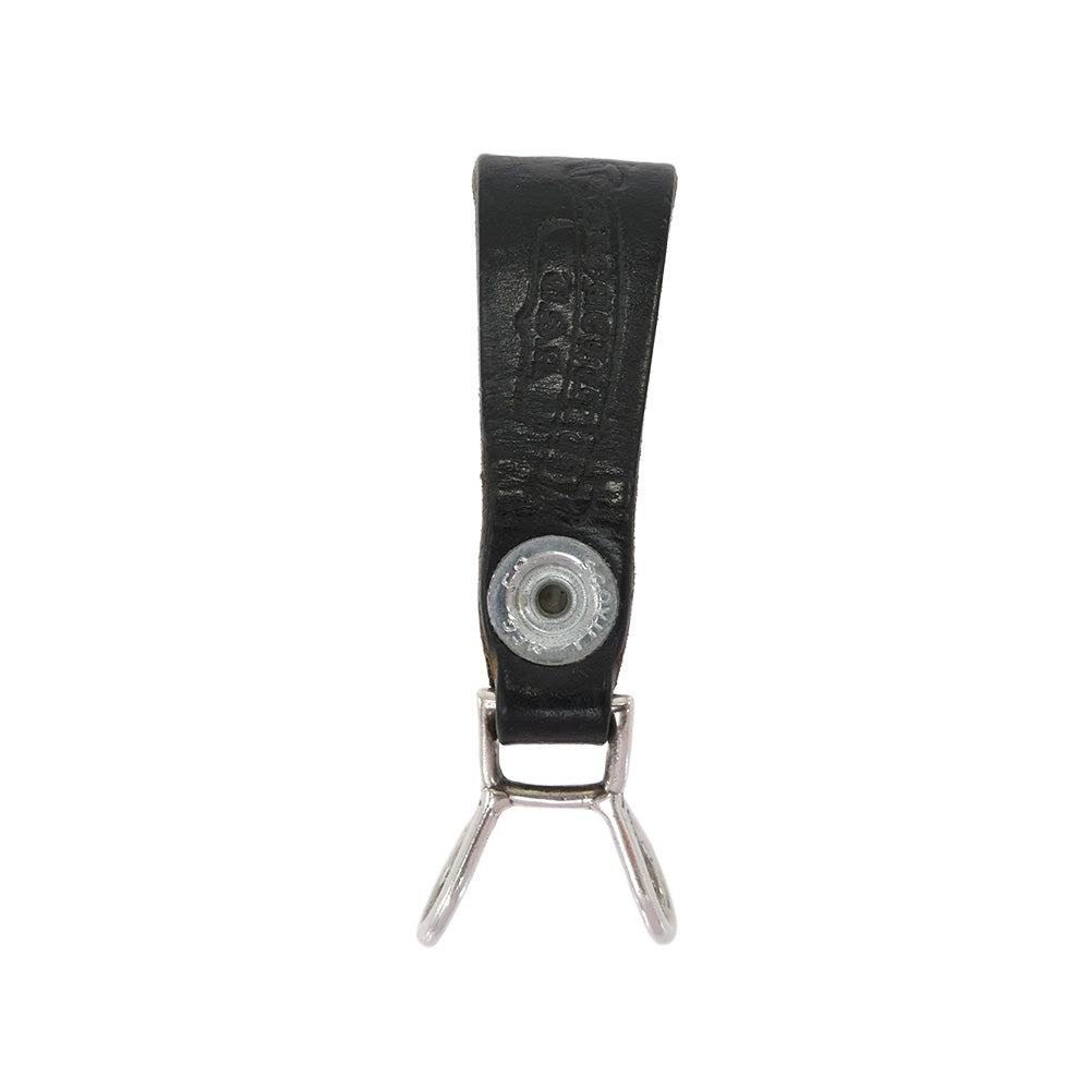 CHROME HEARTS クロムハーツ（原本無） BELT LOOP クロスボールボタン レザー ベルトループ ブラック系 シルバー系【中古】