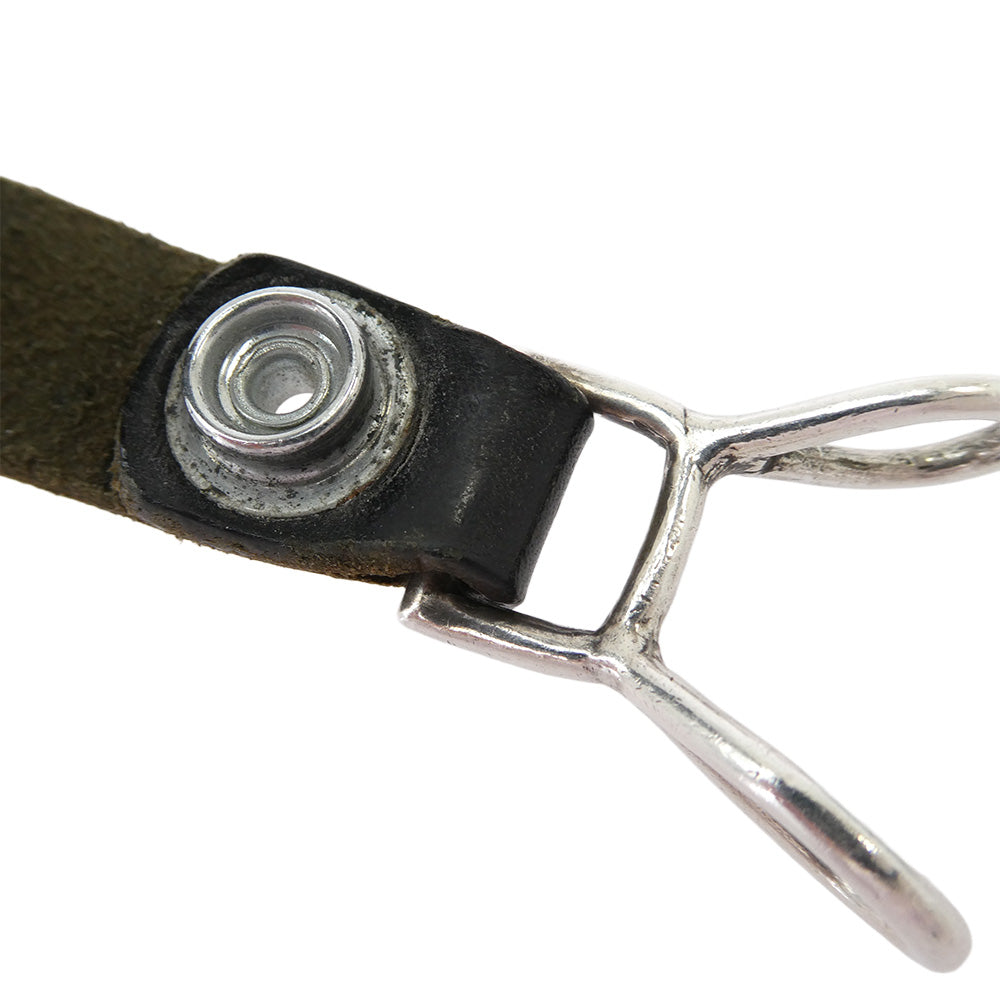 CHROME HEARTS クロムハーツ（原本無） BELT LOOP クロスボールボタン レザー ベルトループ ブラック系 シルバー系【中古】