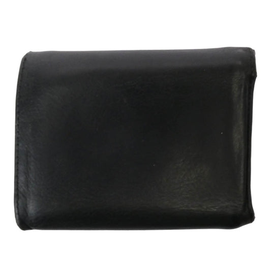 CHROME HEARTS クロムハーツ（原本有） 3FOLD クロスボールボタン 3フォールド レザーウォレット 三つ折り財布 ブラック系【中古】