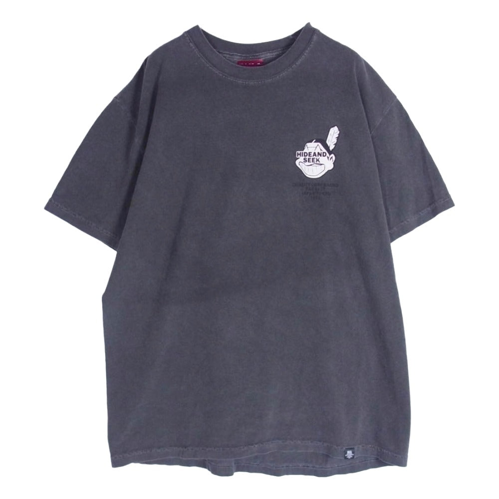 HideandSeek ハイドアンドシーク Indian S/S Tee プリント Tシャツ グレー系 L【中古】