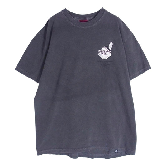 HideandSeek ハイドアンドシーク Indian S/S Tee プリント Tシャツ グレー系 L【中古】