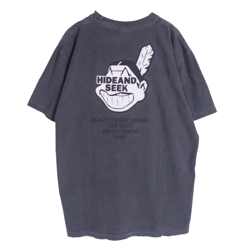 HideandSeek ハイドアンドシーク Indian S/S Tee プリント Tシャツ グレー系 L【中古】