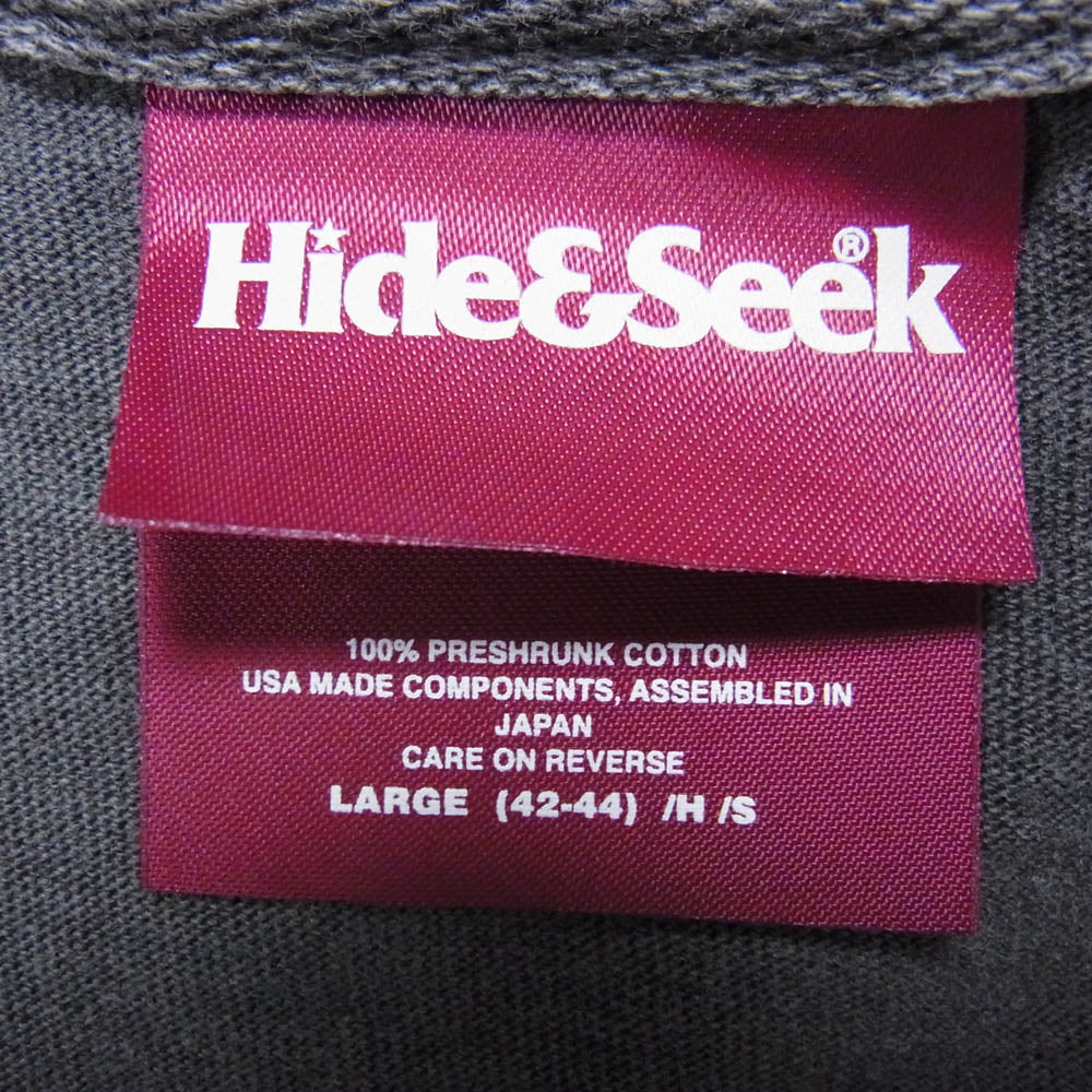 HideandSeek ハイドアンドシーク Indian S/S Tee プリント Tシャツ グレー系 L【中古】
