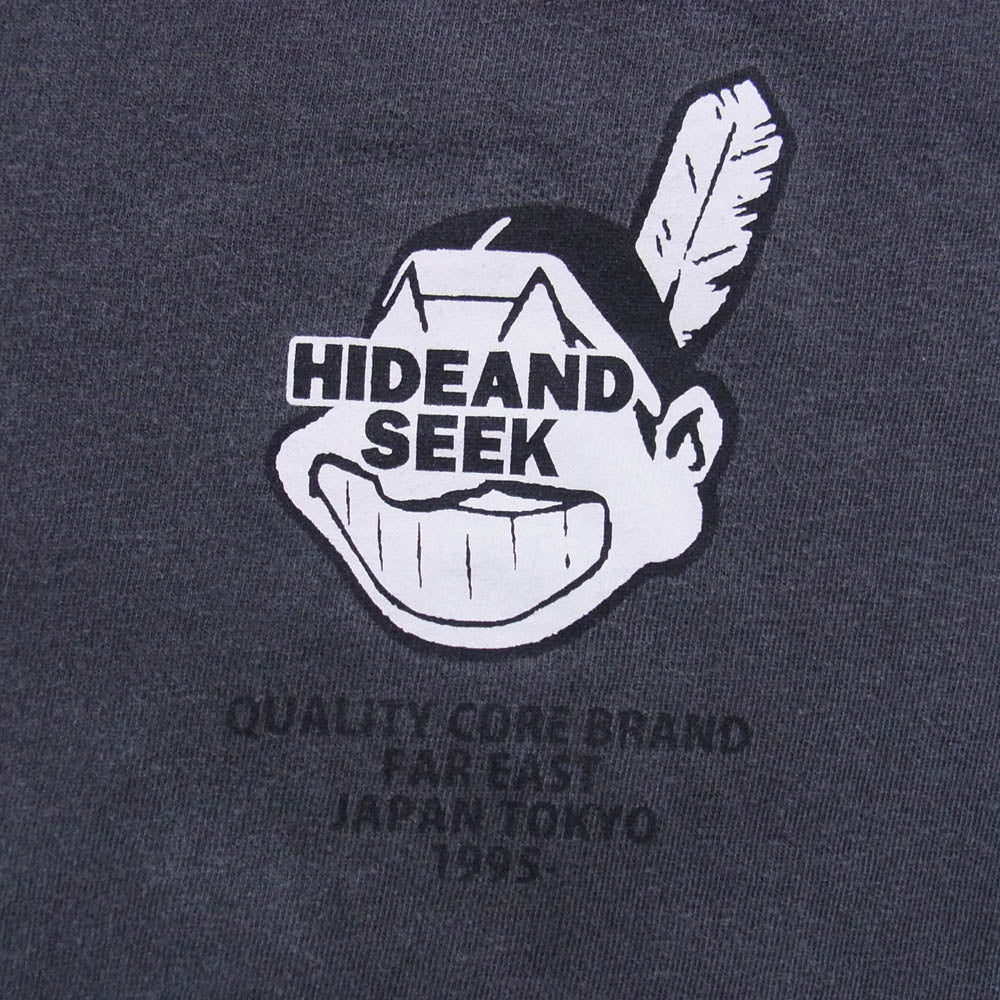 HideandSeek ハイドアンドシーク Indian S/S Tee プリント Tシャツ グレー系 L【中古】