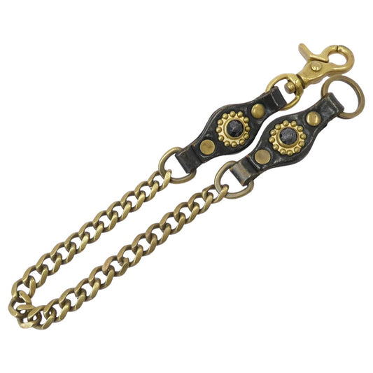 CALEE キャリー WALLET CHAIN スタッズ付き ウォレット チェーン ゴールド系 ブラック系【中古】