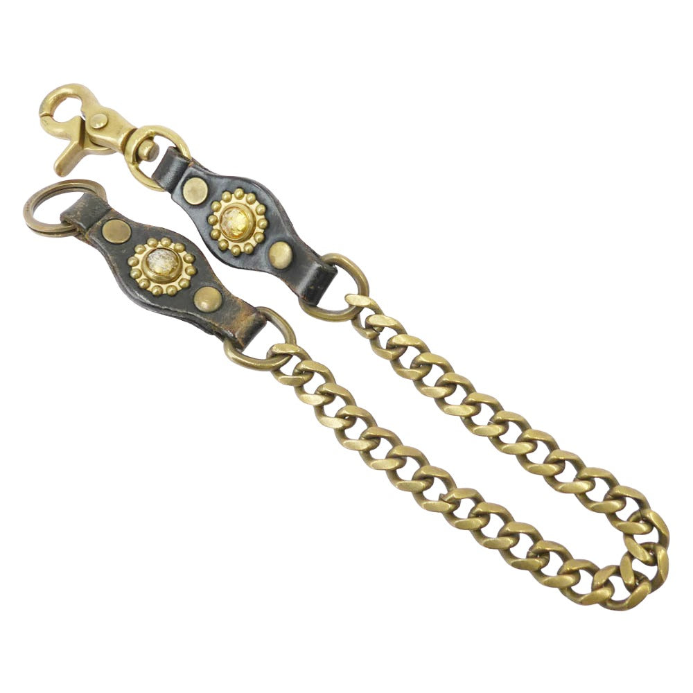 CALEE キャリー WALLET CHAIN スタッズ付き ウォレット チェーン ゴールド系 ブラック系【中古】