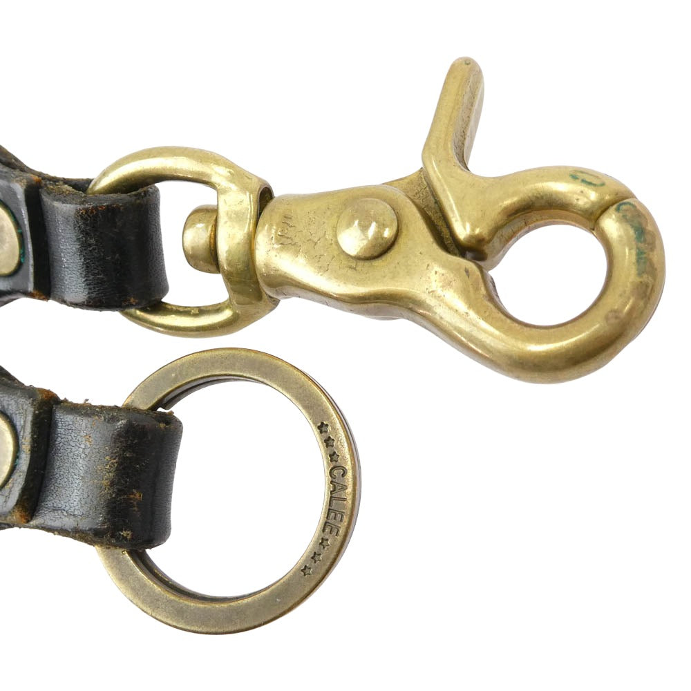 CALEE キャリー WALLET CHAIN スタッズ付き ウォレット チェーン ゴールド系 ブラック系【中古】
