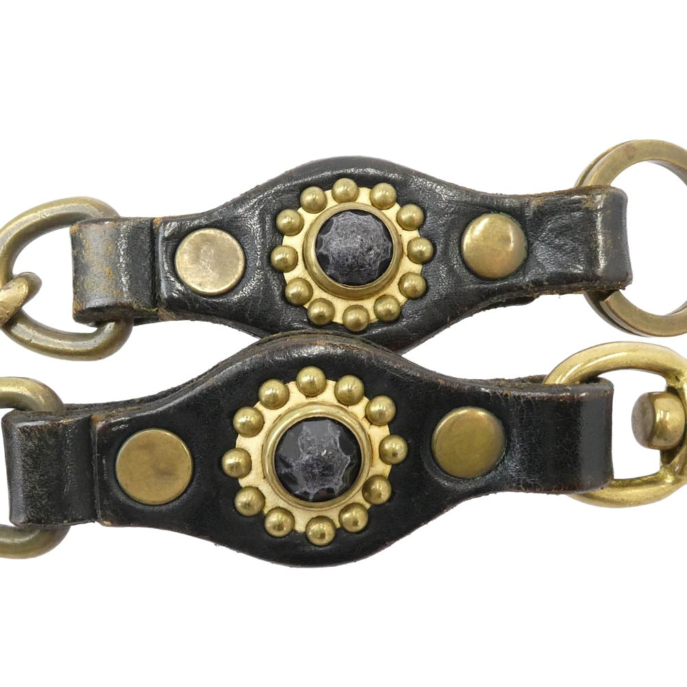 CALEE キャリー WALLET CHAIN スタッズ付き ウォレット チェーン ゴールド系 ブラック系【中古】