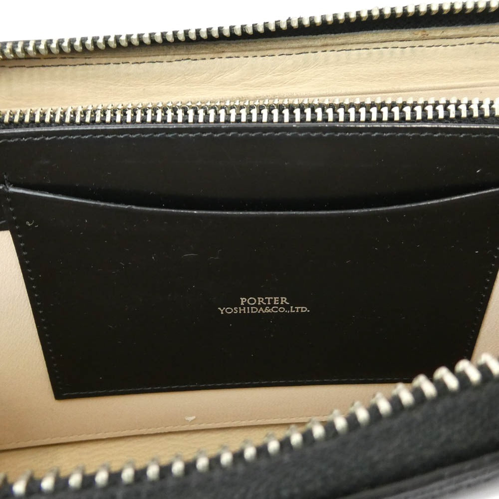 PORTER ポーター 037-02978 COUNTER LONG WALLET カウンター ラウンドファスナー 長財布 ブラック系【中古】