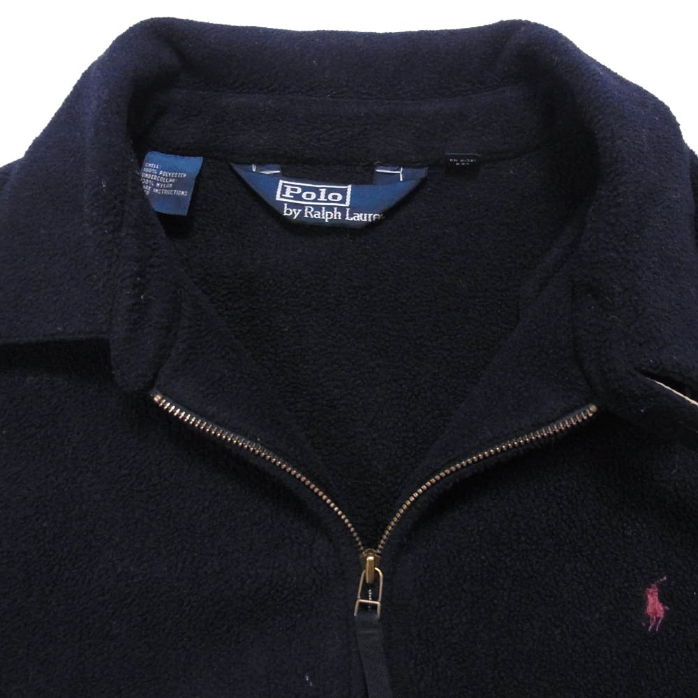 POLO RALPH LAUREN ポロ・ラルフローレン フリース スウィングトップ ジャケット ネイビー系 XL【中古】