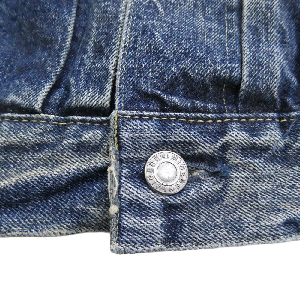 MINEDENIM マインデニム 2304-8001-85-032 E.BF-GJKT USD 1stタイプ ウォッシュ ダメージ 加工 インディゴ トラッカー デニムジャケット インディゴブルー系 3【中古】
