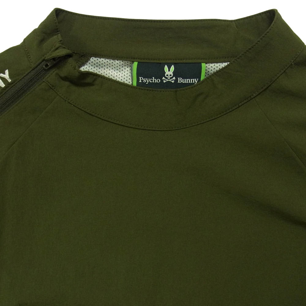 サイコバニー 151-552 ロゴプリント 半袖 モックネック Tシャツ モスグリーン系 XXL【中古】