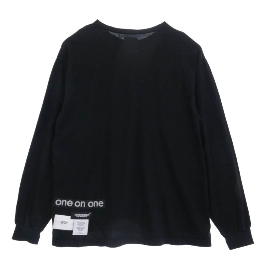 WTAPS ダブルタップス 22SS 221atucd-csm02s x UNDERCOVER ONE ON ONE L/S Tee アンダーカバー ワンオンワン L/S Tシャツ 長袖 カットソー ブラック系 X03【中古】