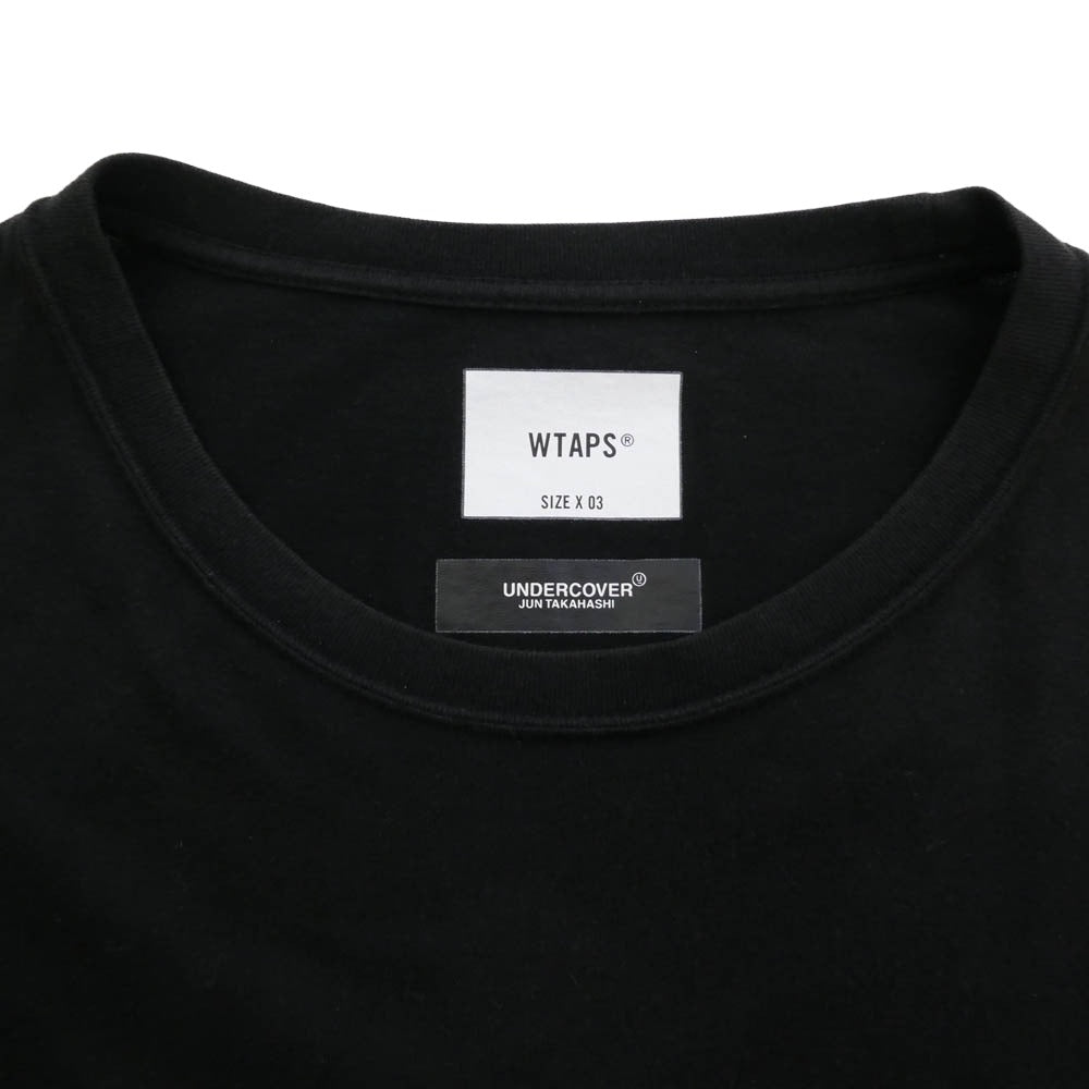 WTAPS ダブルタップス 22SS 221atucd-csm02s x UNDERCOVER ONE ON ONE L/S Tee アンダーカバー ワンオンワン L/S Tシャツ 長袖 カットソー ブラック系 X03【中古】