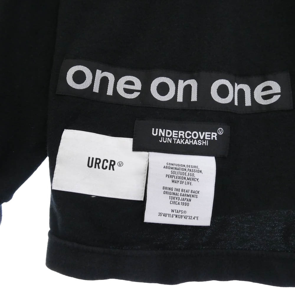 WTAPS ダブルタップス 22SS 221atucd-csm02s x UNDERCOVER ONE ON ONE L/S Tee アンダーカバー ワンオンワン L/S Tシャツ 長袖 カットソー ブラック系 X03【中古】