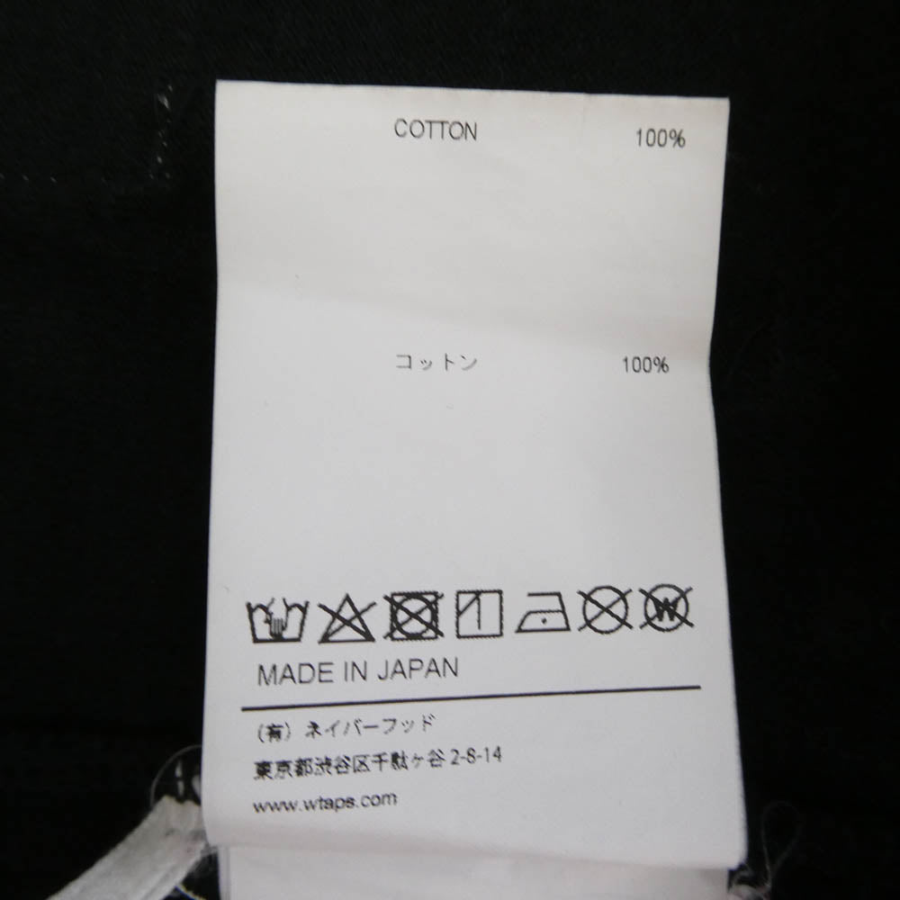 WTAPS ダブルタップス 22SS 221atucd-csm02s x UNDERCOVER ONE ON ONE L/S Tee アンダーカバー ワンオンワン L/S Tシャツ 長袖 カットソー ブラック系 X03【中古】