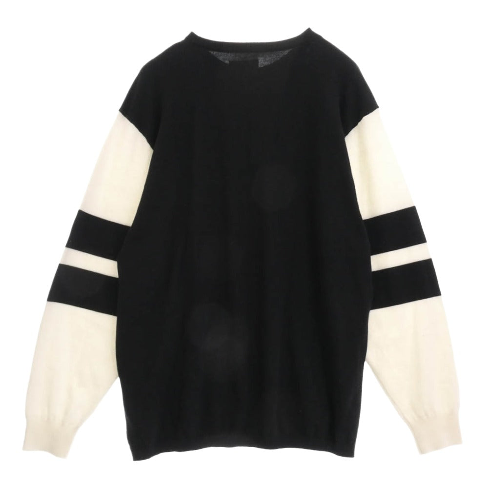 NEIGHBORHOOD ネイバーフッド PALACE パレス 25AW × PALACE KNITTED MOTO TOP パレス ニット モト トップ モトニット セーター ブラック系 オフホワイト系 イエロー系 XL【中古】