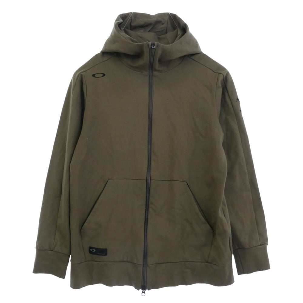 OAKLEY オークリー 24AW FOA406910 Skull Endeavor Zip Hoodie 3.0 スカル エンデバー ジップ フーディー パーカー カーキ系 S【中古】