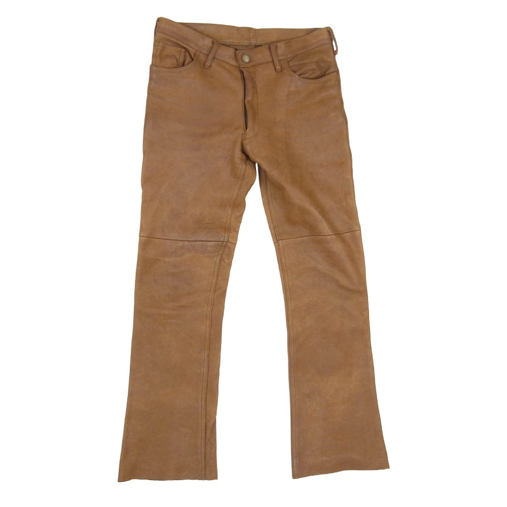 REDMOON レッドムーン deerskin ディアスキン レザー パンツ ブラウン系 M【中古】