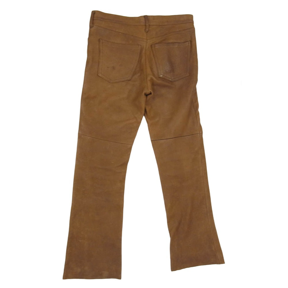 REDMOON レッドムーン deerskin ディアスキン レザー パンツ ブラウン系 M【中古】