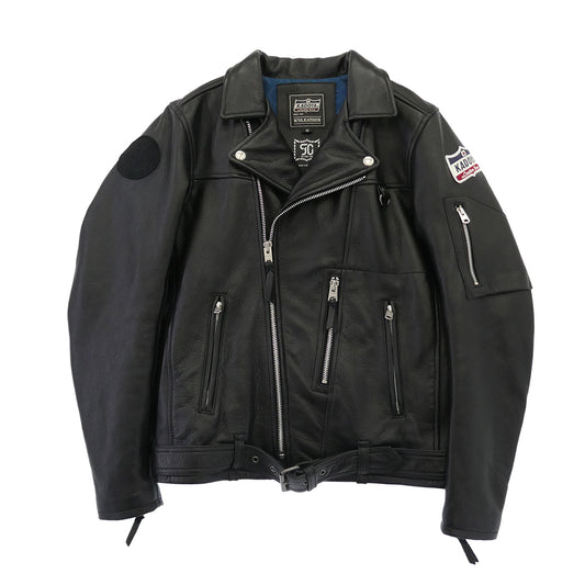 KADOYA カドヤ K'S LEATHER&K'S PRODUCT GERMAN DOUBLE-XC 90周年限定モデル ジャーマン ダブル ライダース ジャケット ブラック系 S【美品】【中古】