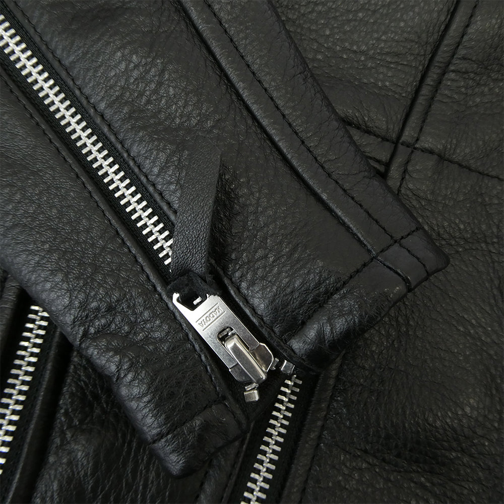 KADOYA カドヤ K'S LEATHER&K'S PRODUCT GERMAN DOUBLE-XC 90周年限定モデル ジャーマン ダブル ライダース ジャケット ブラック系 S【美品】【中古】