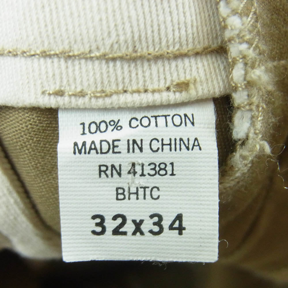 RRL ダブルアールエル officers field trousers オフィサーズ チノ パンツ コットン 中国製 ブラウン系 32【美品】【中古】