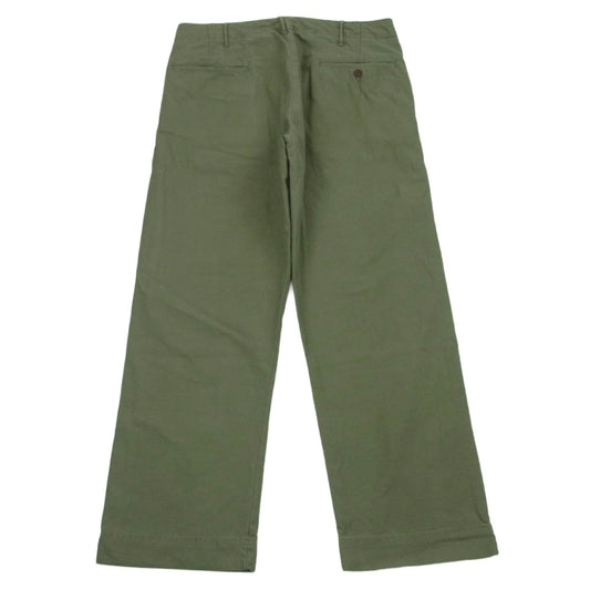 RRL ダブルアールエル U.S. STANDARD CHINO 13スター釦 ヴィンテージウォッシュ加工 スタンダード チノ パンツ グリーン系 W32【美品】【中古】