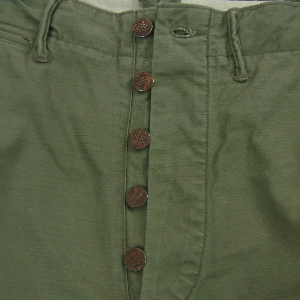 RRL ダブルアールエル U.S. STANDARD CHINO 13スター釦 ヴィンテージウォッシュ加工 スタンダード チノ パンツ グリーン系 W32【美品】【中古】