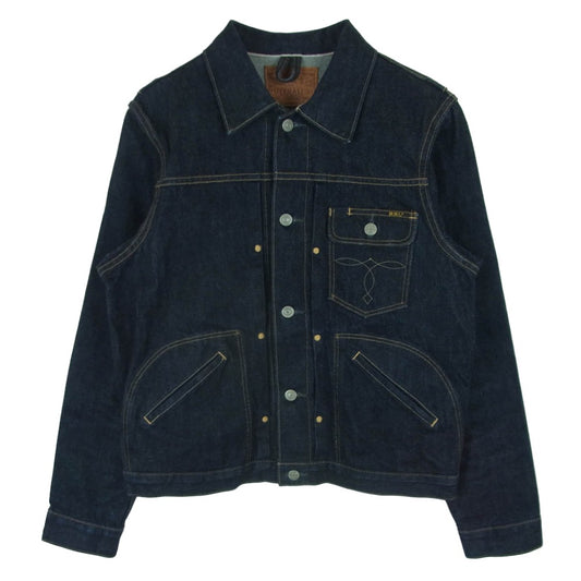 RRL ダブルアールエル USA製 Stratford Denim Trucker Jacket ストラトフォード デニム ジャケット インディゴブルー系 M【美品】【中古】