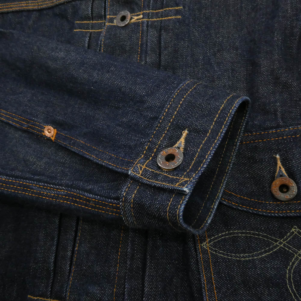 RRL ダブルアールエル LIMTED EDDITION USA製 COWBOY JACKET W/EMB 限定 カウボーイ デニム ネイティブ ロープ刺繍 ジャケット インディゴブルー系 M【美品】【中古】
