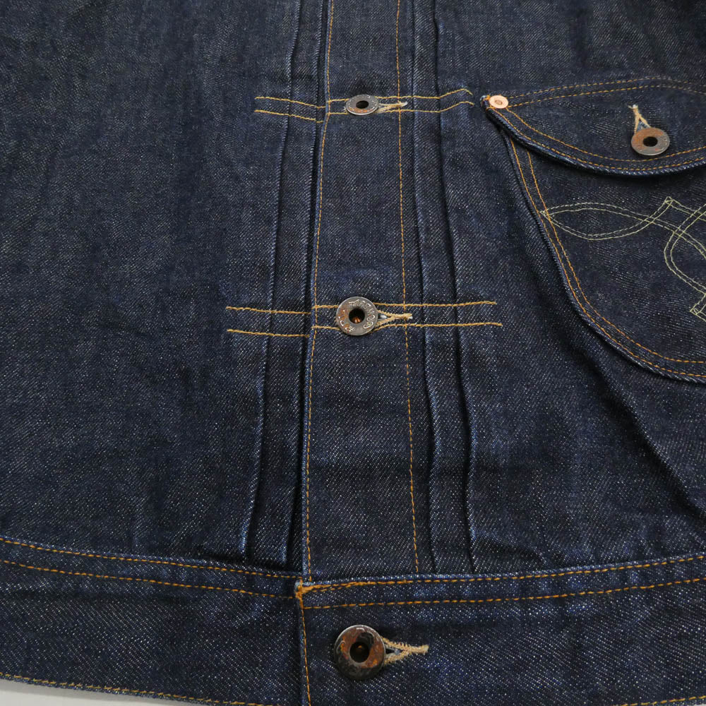 RRL ダブルアールエル LIMTED EDDITION USA製 COWBOY JACKET W/EMB 限定 カウボーイ デニム ネイティブ ロープ刺繍 ジャケット インディゴブルー系 M【美品】【中古】