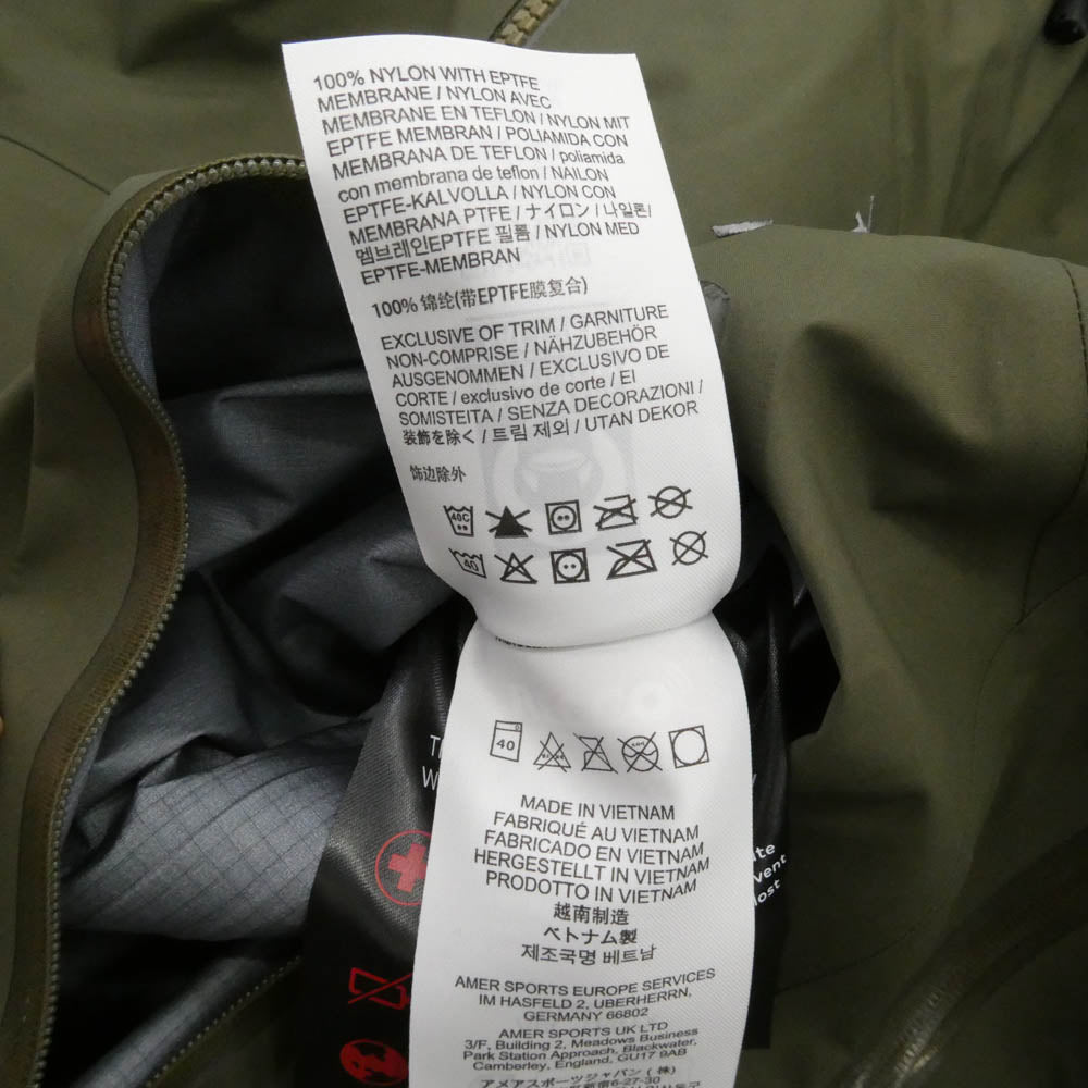 ARC'TERYX アークテリクス X000007082 Beta AR Jacket ベータ AR ジャケット カーキ系 M【新古品】【未使用】【中古】