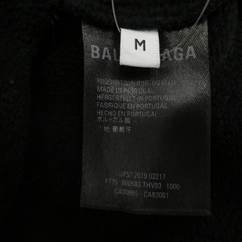 BALENCIAGA バレンシアガ 20AW 600583 THV63 WFP プリント プルオーバー パーカー フーディー ブラック系 M【中古】