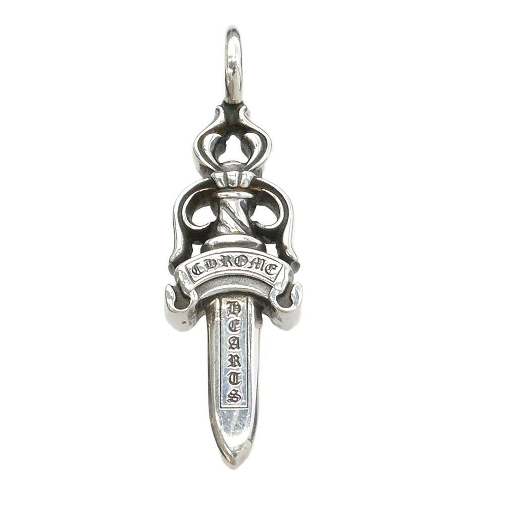 CHROME HEARTS クロムハーツ（原本有） DOUBLE DAGGER ダブルダガー ペンダント トップ シルバー系【中古】