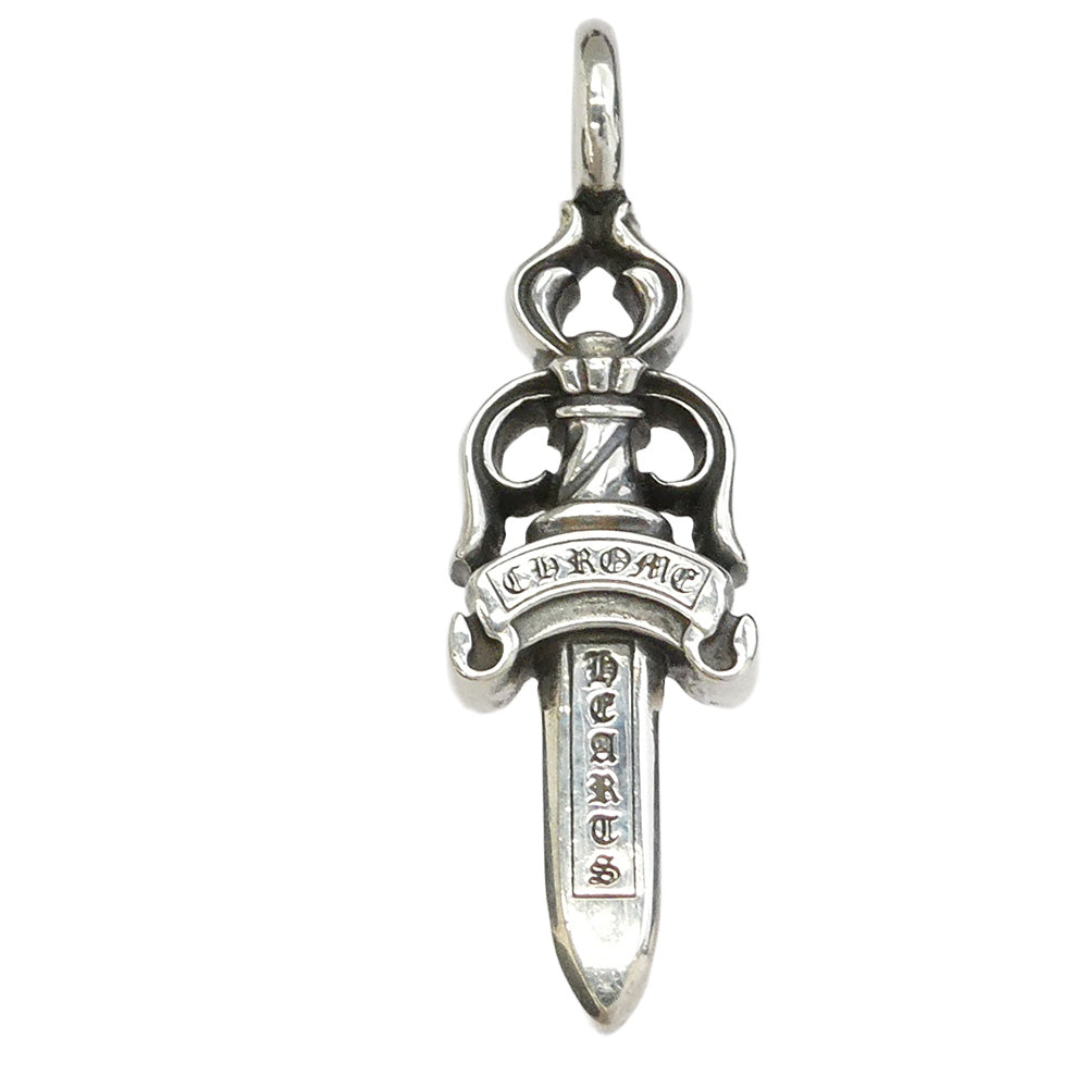 CHROME HEARTS クロムハーツ（原本有） DOUBLE DAGGER ダブルダガー ペンダント トップ シルバー系【中古】